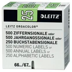 LEITZ Jahrgangssignal Orgacolor 2025 67551055 grün 500 Stück