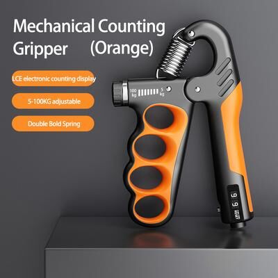 Smart Shopping Spot Adjustable Grip Strengthener Hand & Wrist Expander For Muscle Recovery, Strength Training, And Dexterity orange