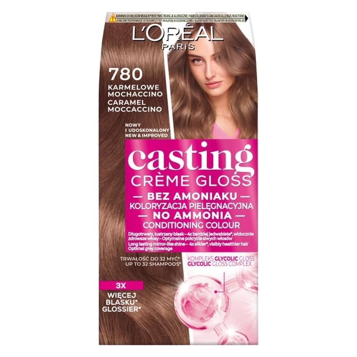 L'Oréal Paris L'OREAL Casting Creme Gloss farba do włosów 780 Karmelowe Mochaccino (Hellbraun) (3600524205744)