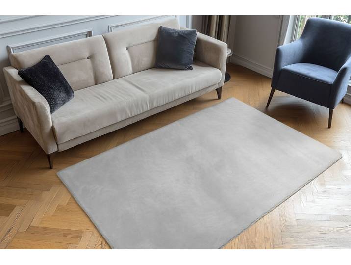 Fellteppich OBSESSION Milestone 600 , grau, B:160cm H:45mm L:230cm, Polyester, Teppiche, Fellteppich, Kunstfell, Uni Farben, weich & kuschelig, Wohnzimmer