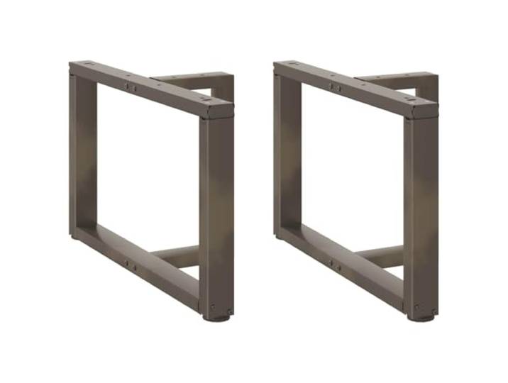 HGDFWRQW Couchtischbeine T-Form 2 Stk. Naturstahl 60x25x42-43 cm Stabile T-Kufen aus Metall für individuelle Wohnzimmertische, inklusive Nivellierfüße für bodenschonenden Ausgleich.