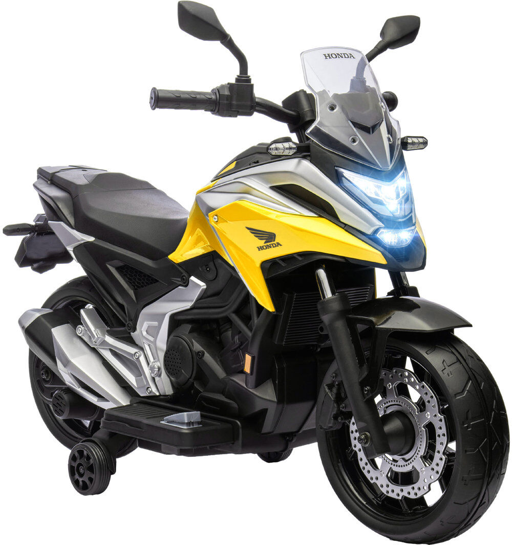 HOMCOM AIYAPLAY Licensed Honda 12V Kids Electric Motorbike w/ Training Wheels Yellow 1