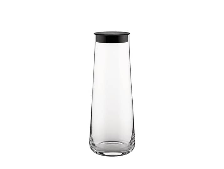 Alessi Eugenia NF09/3100 - Carafe Design avec Bouchon en Silicone\, Esthétique Minimale\, en Verre Cristallin\, 110 cl