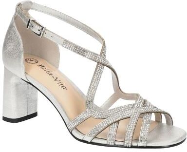 Bella Vita Aliette - Womens 10 Metallic,Silver Sandal W2