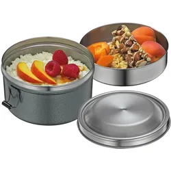 Cilio Lunch Box rund 'Monte', Lunchbox, Grau