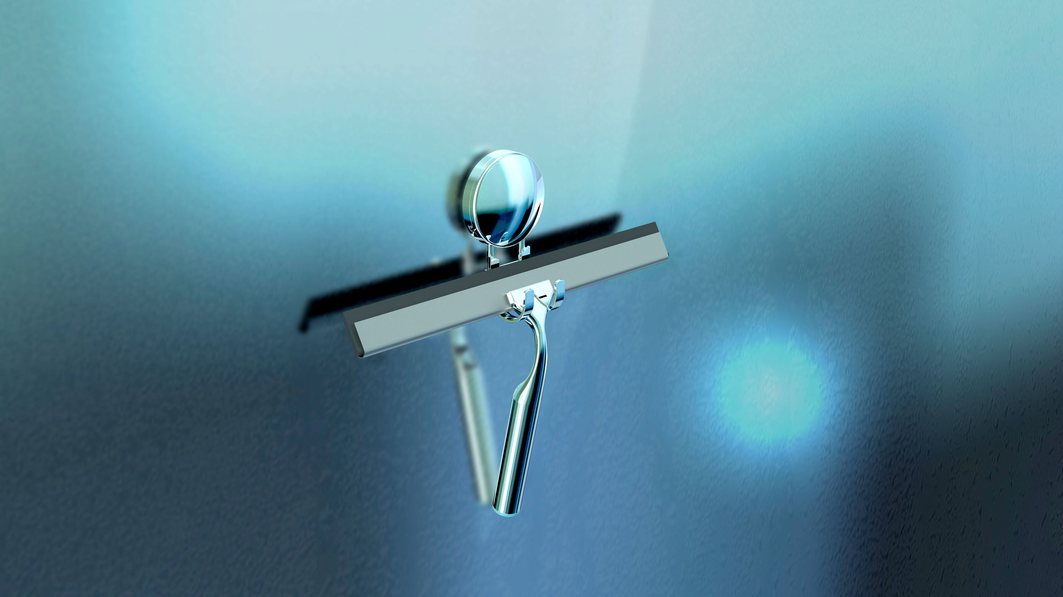 Duschabzieher EISL, grau (chromfarben), B:25cm H:2cm L:16cm, Acrylnitril-Butadien-Styrol (ABS), Wasserabzieher, Duschabzieher, Wandmontage, zum bohren oder kleben, mit auswechselbarer Gummilippe chromfarben Einheitsgröße