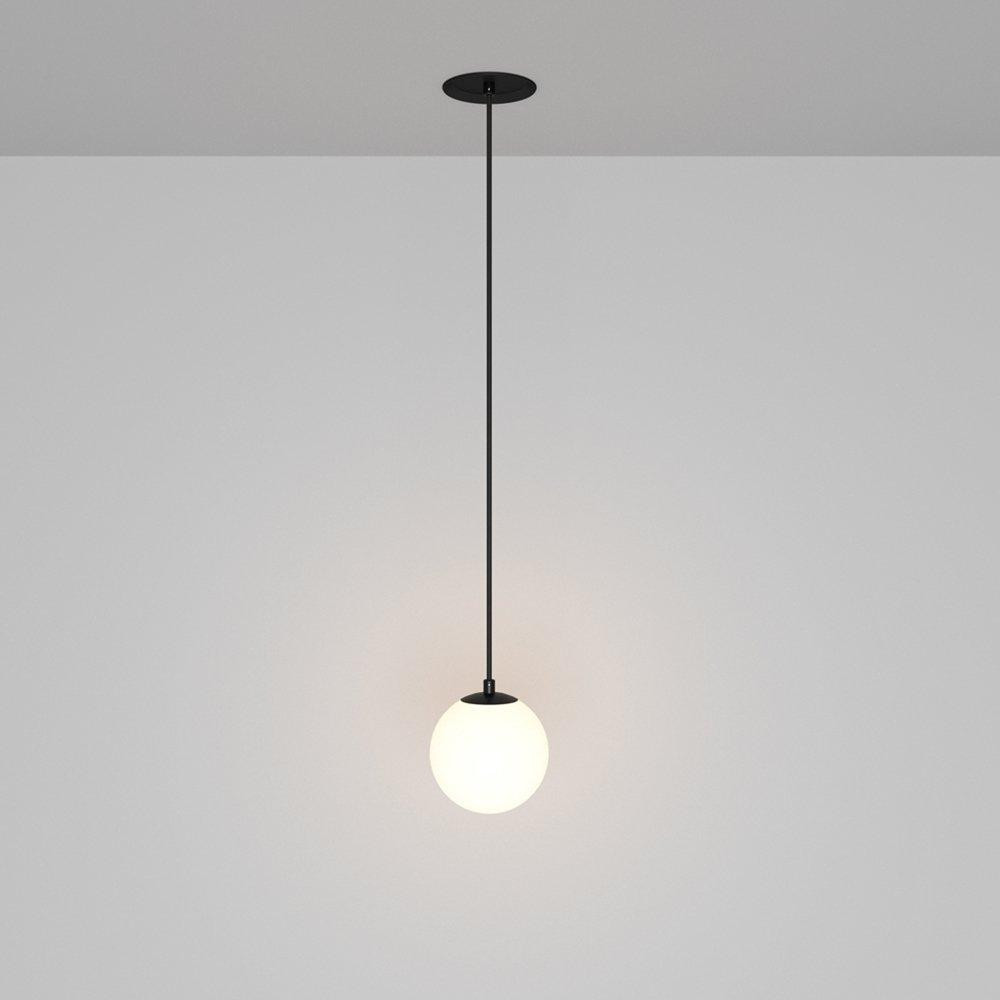 Maytoni Luna LED hanglamp, zwart, 5W, 3000K, warm wit, 210 cm