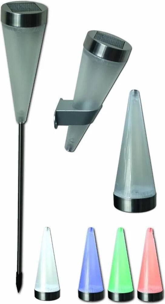 POWERplus Flamingo Kleurrijke LED Solar-tuinlamp met grondpen