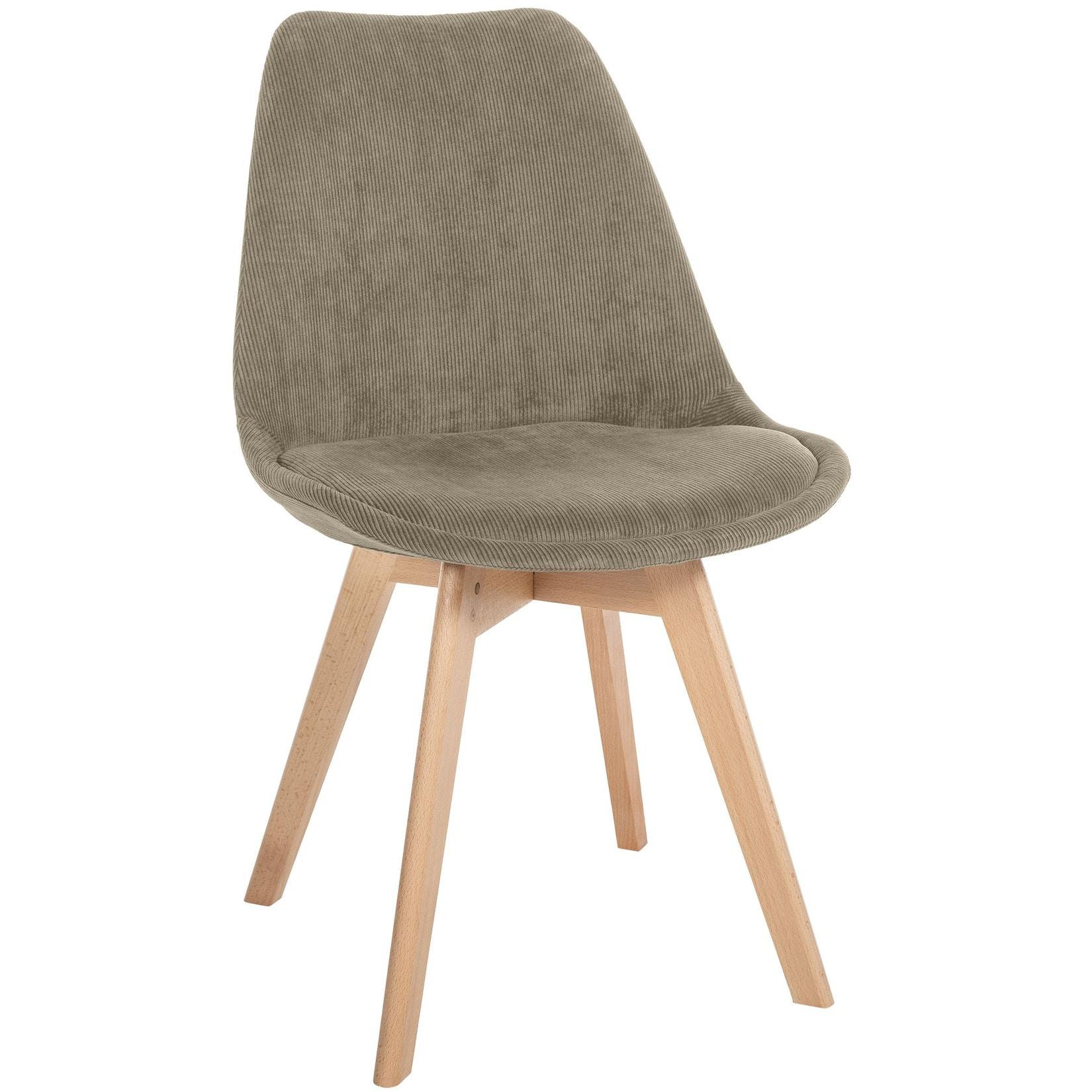 CLP Stuhl Linares Cord - Farbe: taupe, Material: Cord