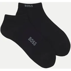 Sneaker-Socken 2er-Pack Schwarz 43-46