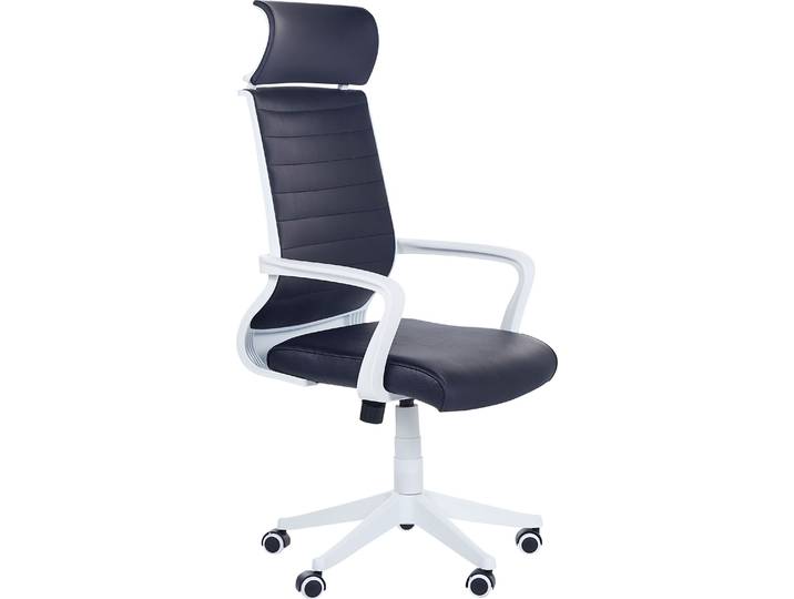 BELIANI Bürostuhl Schwarz mit Weiß höhenverstellbar Bürostuhl Elegant klassisches Design