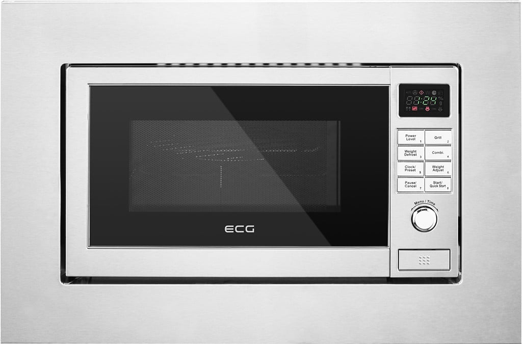 ECG MTD 2081 VGSS Inbouwmagnetron met Grill, 20 liter, 800W, inclusief inbouwframe