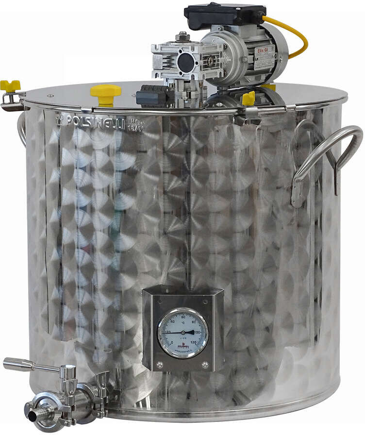 Polsinelli Cuve de brassage motorizée en acier inoxydable 150 L Clamp 