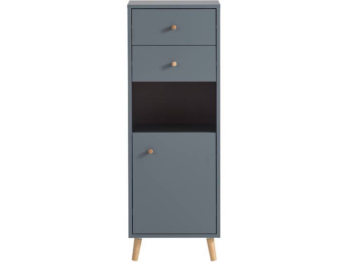 Highboard Elmeri graublau Holzwerkstoff B 40 H 113 cm - Highboard