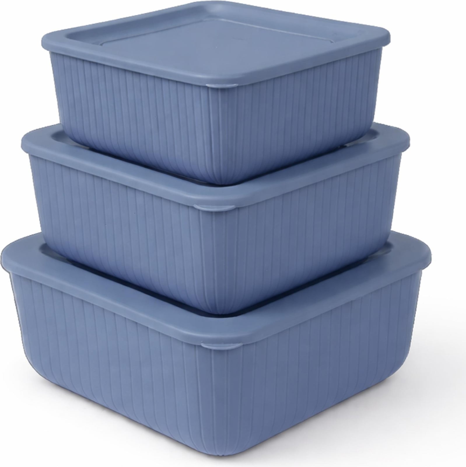 Set van 3 blauwe rechthoekige voorraadpotten van HOPEG GmbH