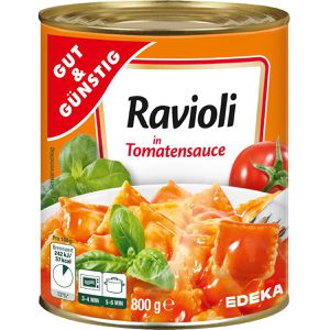 Gut&Günstig Fertiggericht Ravioli in Tomatensauce, 800 g