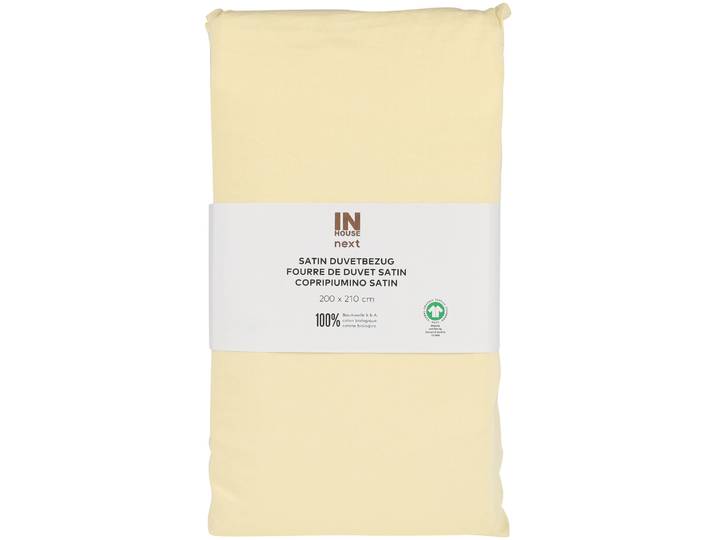 Inhouse Duvet Gots Satin Paspel 200x210 vanille