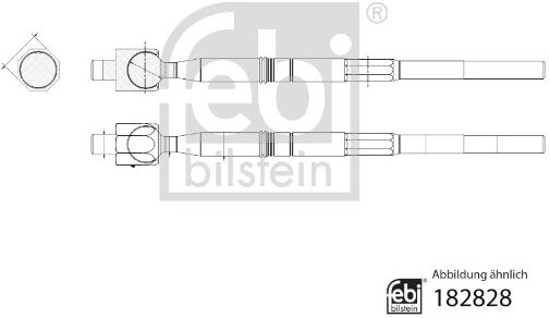 Febi Bilstein Axialgelenk, Spurstange 182828 Vorderachse Rechts Für Isuzu