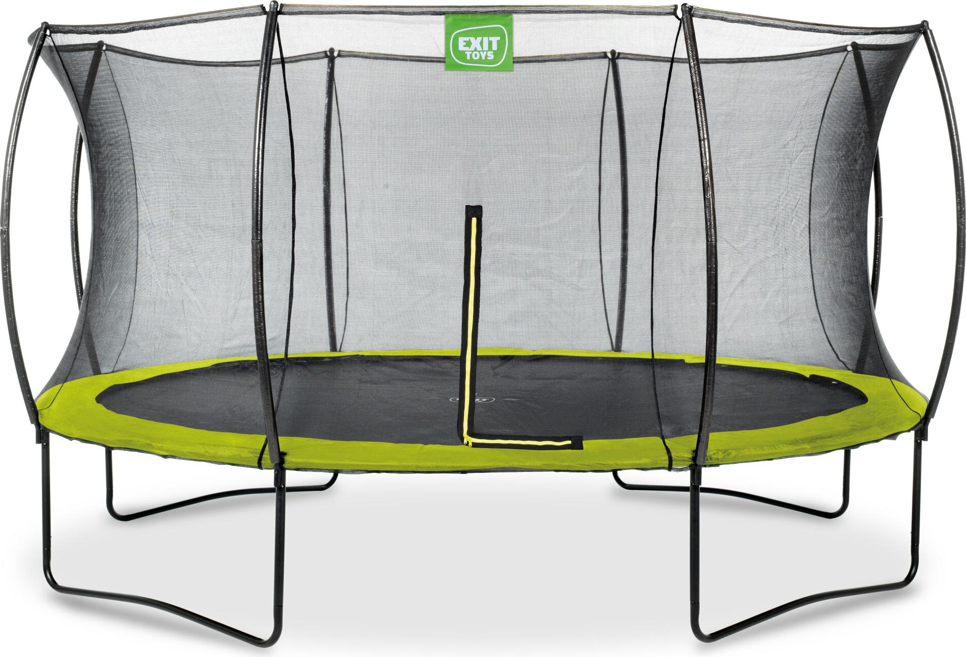 EXIT Silhouette Trampolin ø427cm, auf Beinen, Rund, für Kinder, Grün