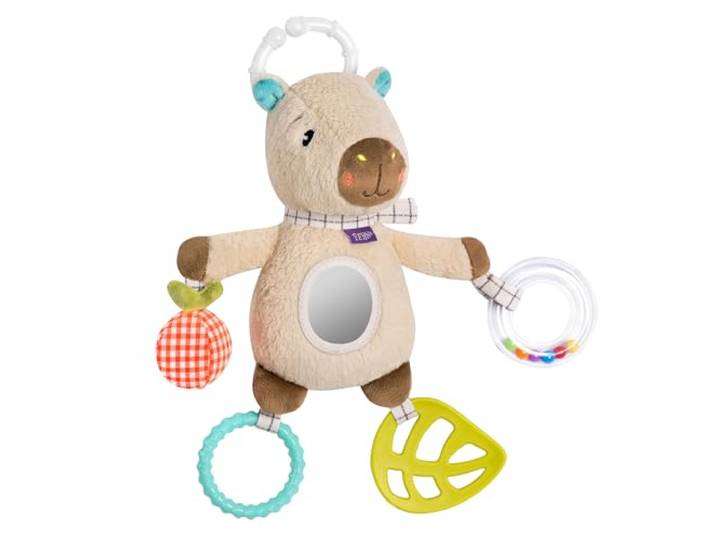 Fehn Activity-Capybara Clara – Motorikspielzeug zum Aufhängen für Babys