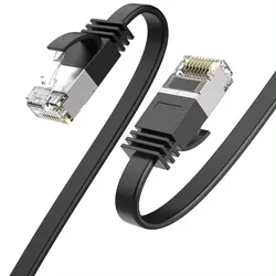 MobileKing Cat 6 Flach-LAN-Kabel 20 m – Schwarz, High-Speed Ethernet Netzwerkkabel, Gigabit (1 Gbit/s), platzsparendes Patchkabel für Router, PC, Smart TV