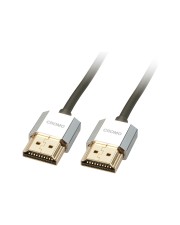 Lindy CROMO Slim High Speed HDMI Cable with Ethernet mit Ethernetkabel M bis M 1 m STP-Kabel (41671)