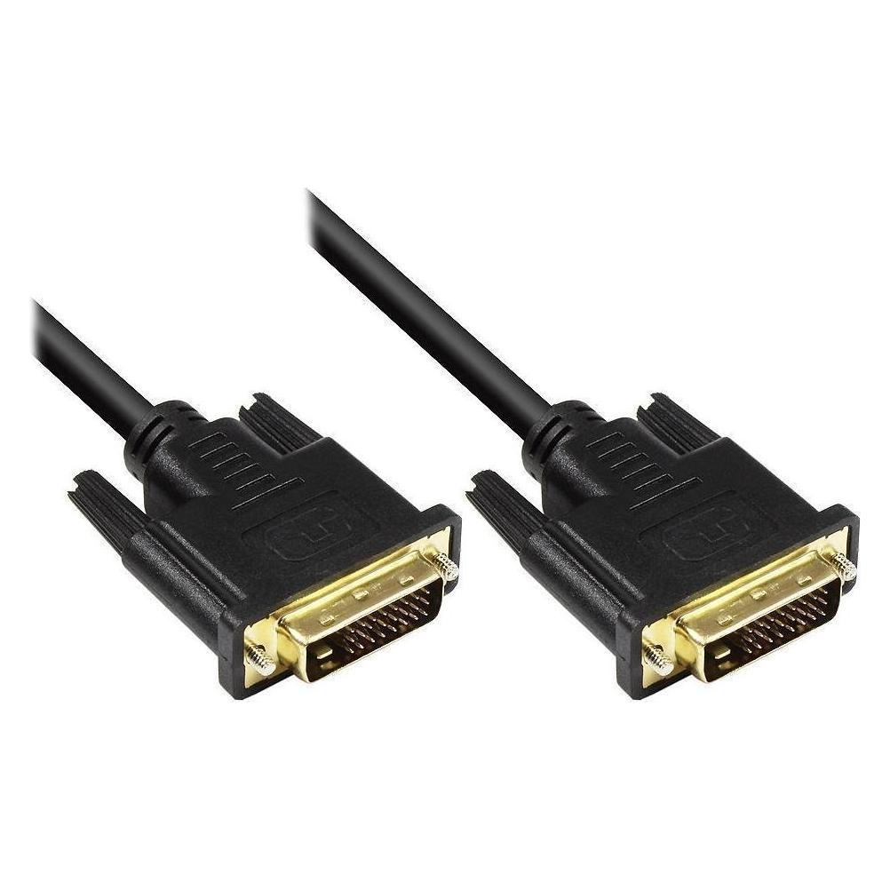 Varia Anschlusskabel DVI-D 24+1 Stecker an Stecker, schwarz, 3m (3 m) (4310-DS3)