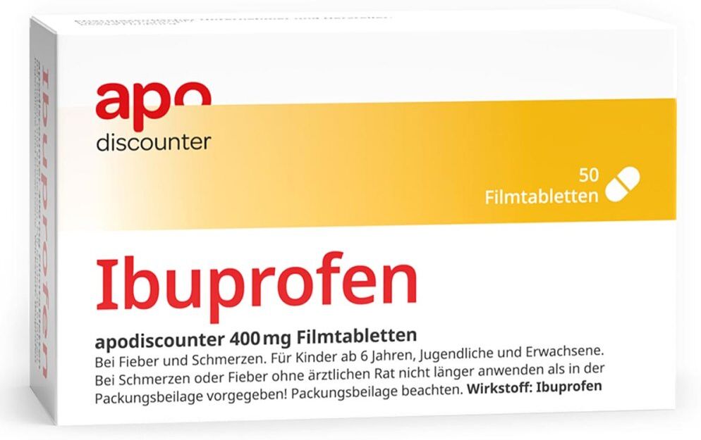 Ibuprofen 400 mg von apodiscounter 50stk