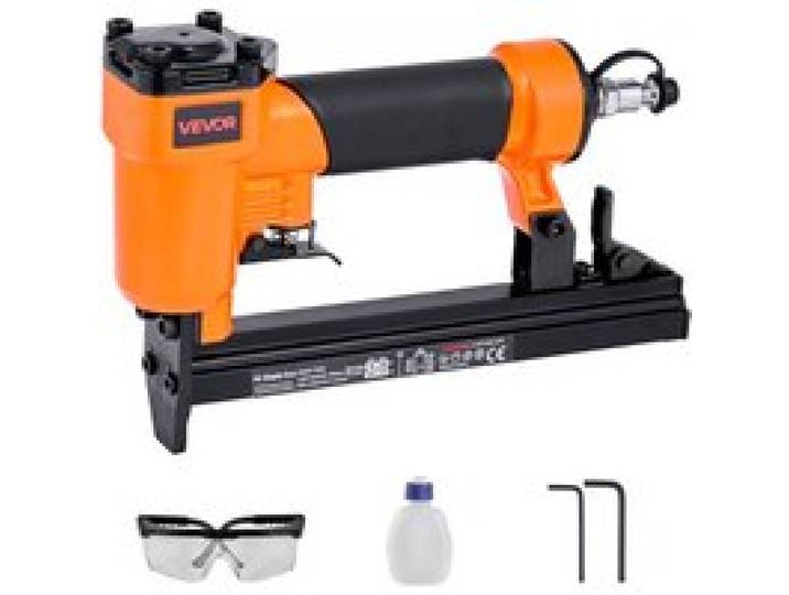 VEVOR Druckluftnagler, Drucklufttacker für Feindrahtklammern der Serie 71, 9,1 mm Krone, 4–16 mm Länge, 70–110 PSI, Druckluft Nagelpistole für Holzarbeiten, Polsterarbeiten, Heimwerkerprojekte
