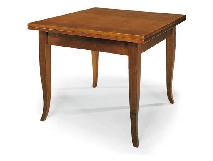 Table de livre carrée extensible en noyer - 80 cm