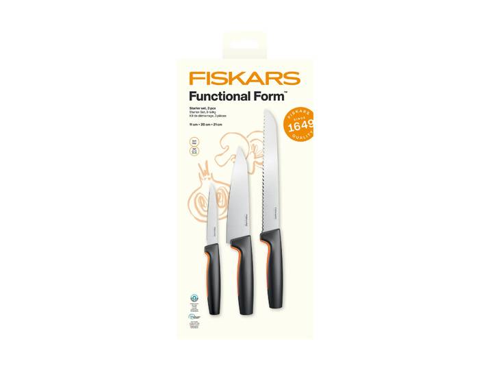 Fiskars Functional Form set de démarrage Acier inoxydable, 3 pièces