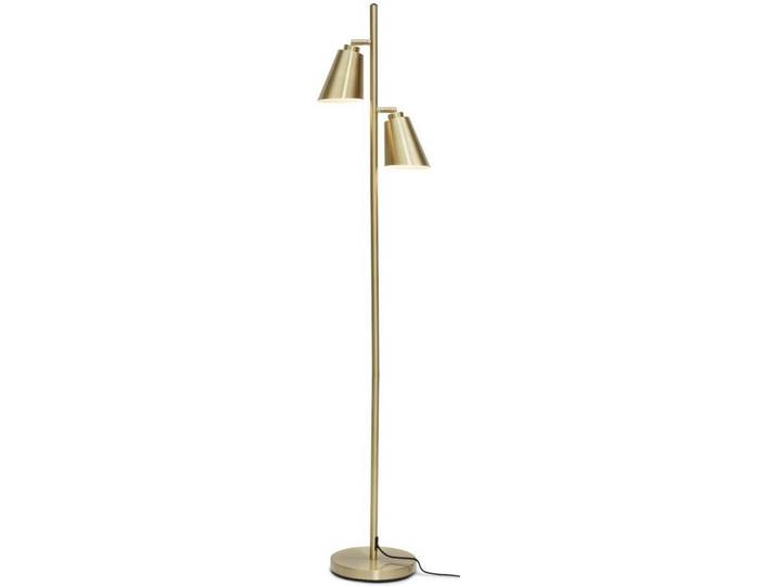 Stehlampe Bremen Goldfarben mit Schalter
