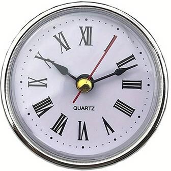 ModernMart DIY Mini Clock Insert Quartz Movement Round Roman Arabic Dial Replacement Clock Head a