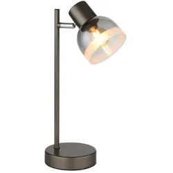 Tischlampe Tischleuchte Glas Flurleuchte verstellbar Schwarz Schalter H 35 cm