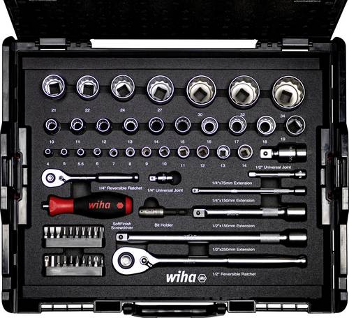 Wiha 44685 Steckschlüssel-Bit-Einsatz-Set 1/2", 1/4" 395mm