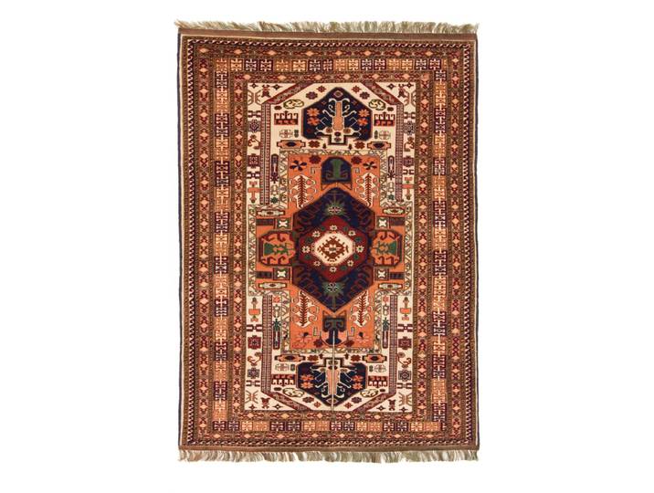Afghan Mauri Kabul Teppich 112x156 Handgeknüpft Orientteppich Wolle mit Seide
