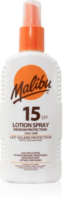 Malibu Lotion Spray Medium Protection spray protecteur SPF 15 200 ml