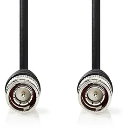 Nedis BNC-Videokabel - BNC-Stecker - BNC-Stecker - Vernickelt - 75 Ohm - 5.00 m - Rund - PVC - Schwarz - Label