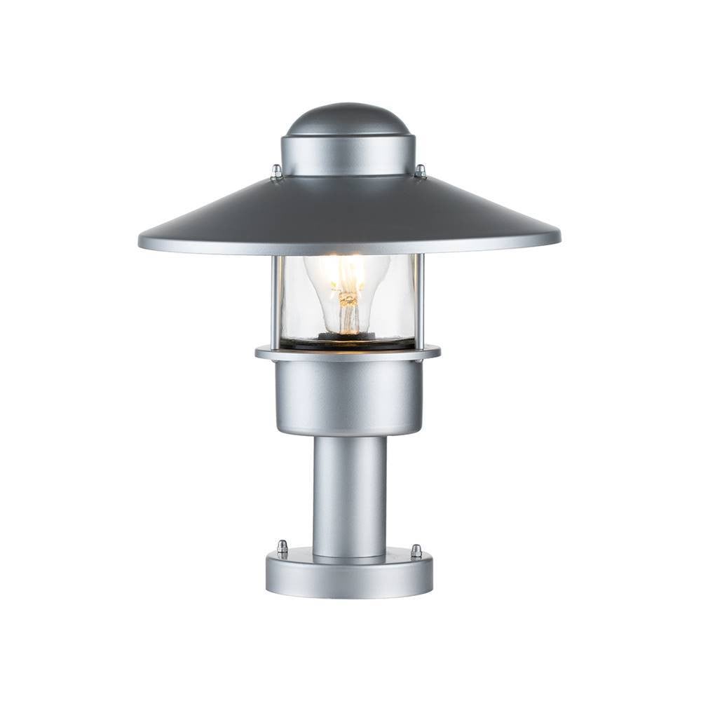 Elstead Klampenborg buitenstaande lamp, zilver, E27, 32 cm, IP44