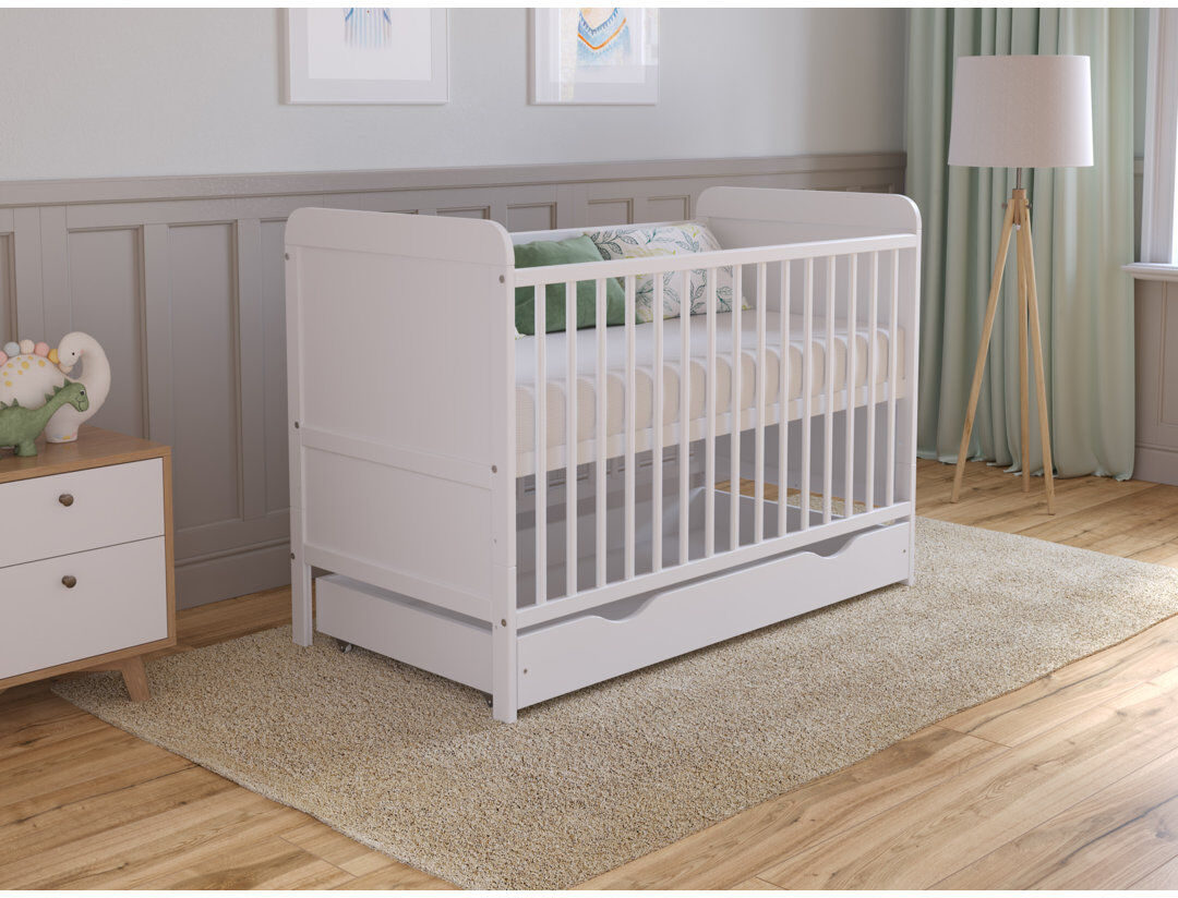 Harriet Bee Thorgund Cot Bed White Standard