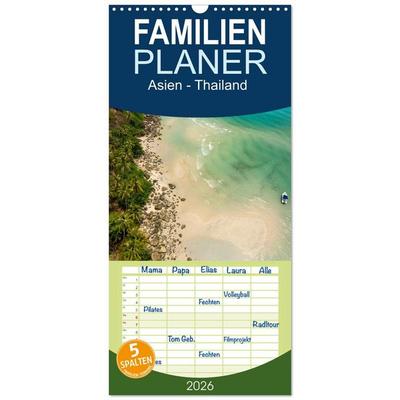 Familienplaner 2026 - Asien - Thailand mit 5 Spalten (Wandkalender, 21 x 45 cm) CALVENDO