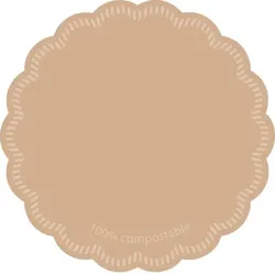 Mank Tassendeckchen Tissue Love Nature - 100% compostable, Ø 90mm, 250 Stück - Einweg Untersetzer