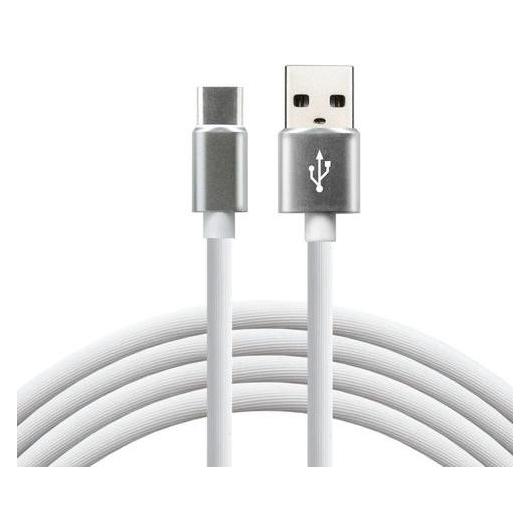 Everactive USB-C Kabel 1m - Weiss Silikon Schnellladeunterstützung 3A - CBS-1CW (1 m, USB 2.0) (CBS-1CW)