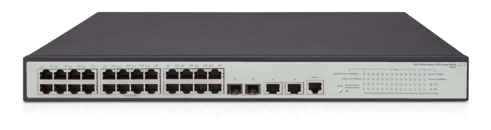 HPE Networking OfficeConnect 1950 24G 2SFP+ 2XGT PoE+ Switch JG962A#ABB