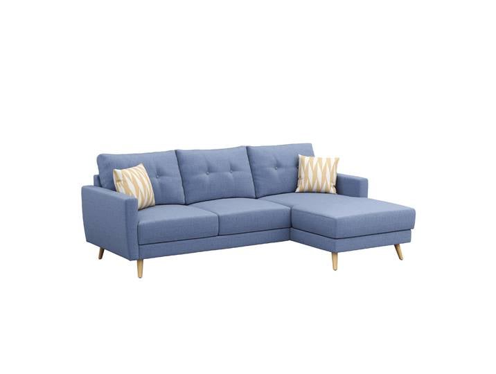 Ecksofa MANDY rechts blau