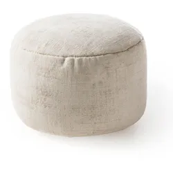 benuta Pure - Pouf Nova Cream 55x55x30 cm