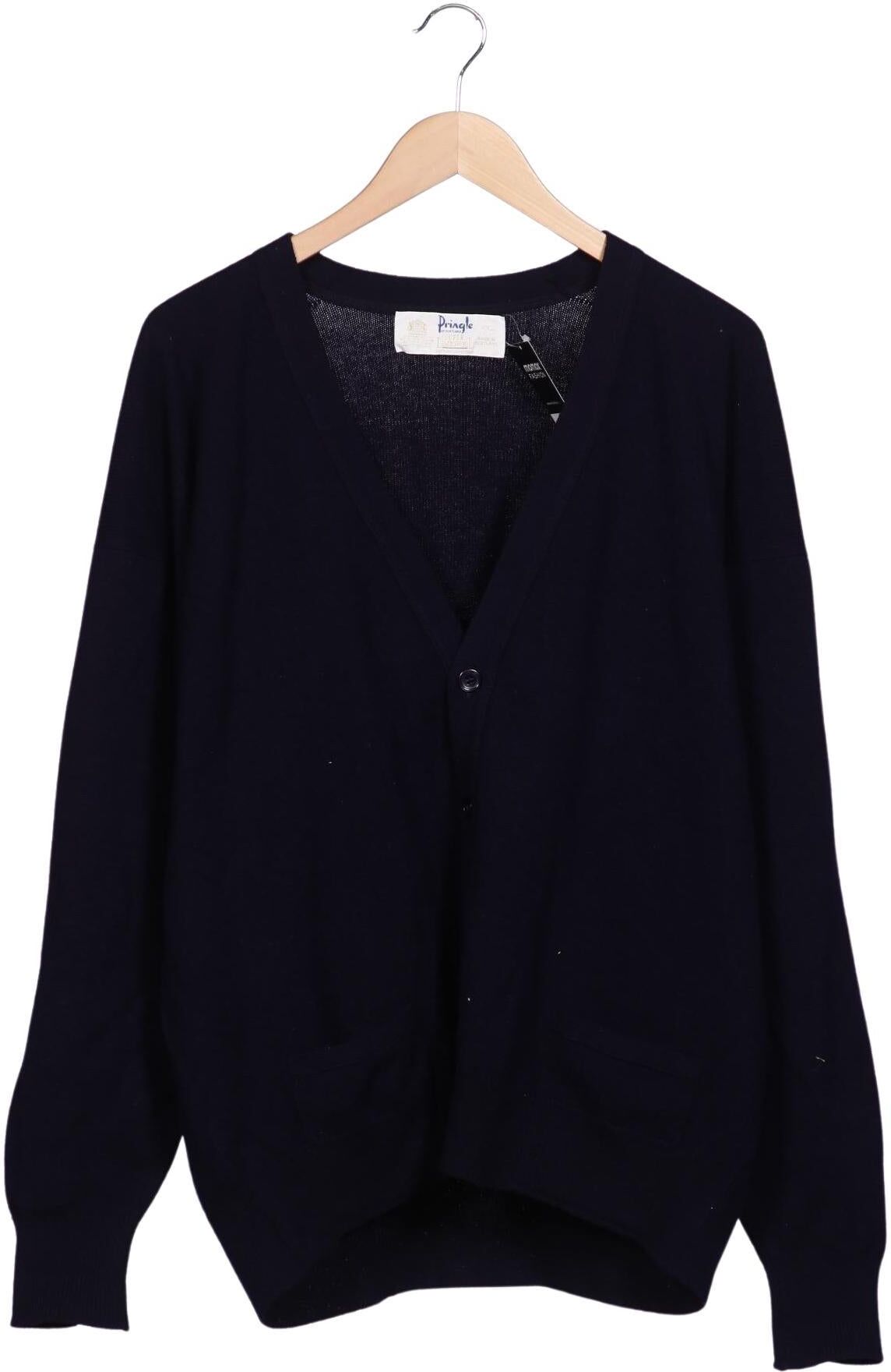Pringle of Scotland Herren Strickjacke, Marineblau, Gr. Xxl, Schurwolle - Second Hand