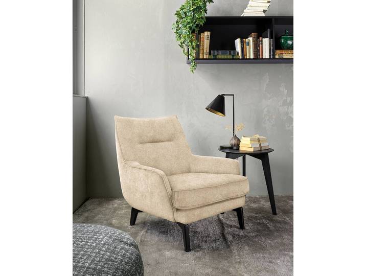 Fauteuil Vieux Vichy Beige/Crème Microfibre Alana 86 x 85 x 88cm