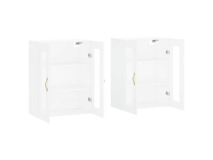 VIDAXL - Vitrine suspendue Armoires murales - 2 pcs - blanc - bois d'ingénierie - 69.5x34x90 cm 169778 Assemblage requis