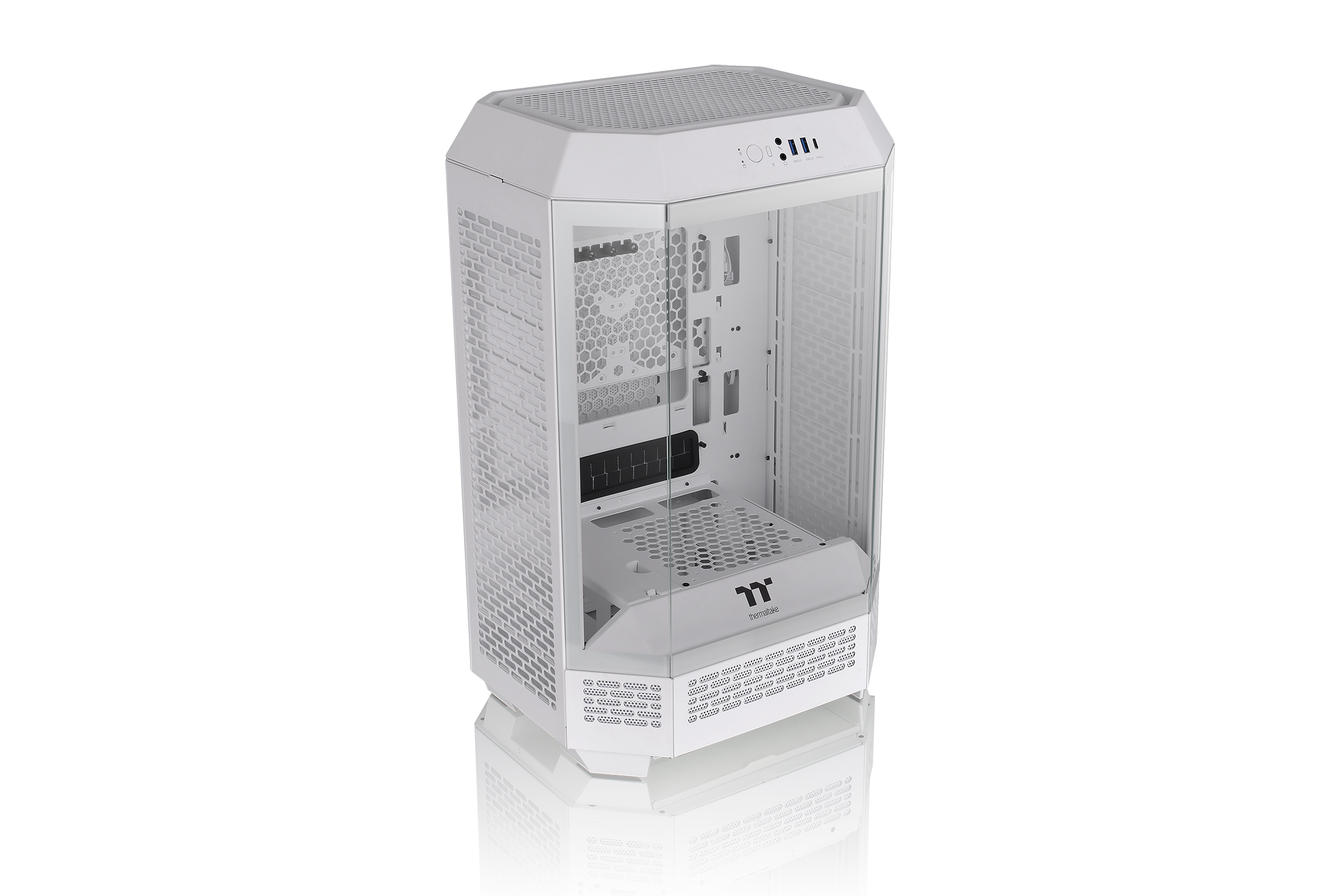 Thermaltake The Tower 300 Gaming PC Gehäuse Micro-Tower Weiß Seitenfenster